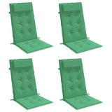 Cojines de silla de Vidaxl 4 st de alto oxford tela verde