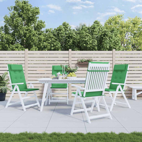 VidaXL coussins de chaise 4 pcs dossier haut tissu oxford vert