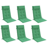VidaXL coussins de chaise 6 pcs dossier haut tissu oxford vert