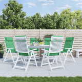 VidaXL coussins de chaise 6 pcs dossier haut tissu oxford vert