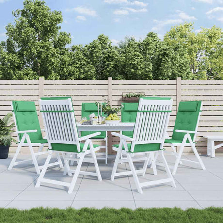 VidaXL coussins de chaise 6 pcs dossier haut tissu oxford vert