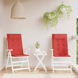 VidaXL coussins de chaise 2 pcs dossier haut tissu oxford rouge