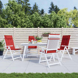 VidaXL coussins de chaise 4 pcs dossier haut tissu oxford rouge