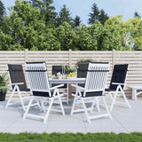 VidaXL Coussins de chaise 6 pcs dossier haut tissu oxford noir