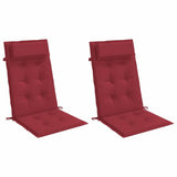 VidaXL Coussins de chaise 2 pcs dossier haut tissu oxford rouge vin
