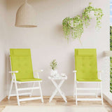 VidaXL coussins de chaise 2 pcs dossier haut tissu oxford vert vif