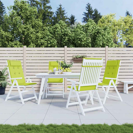 VidaXL coussins de chaise 4 pcs dossier haut tissu oxford vert vif