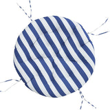 Vidaxx coussin de siège rond rayé ø 100x11 cm tissu oxford bleu blanc