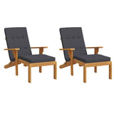 Vidaxl coussins de chaise de patio 2 pcs tissu oxford anthracite