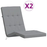 VidaXL coussins de chaise de patio 2 pcs tissu oxford gris