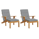 VidaXL coussins de chaise de patio 2 pcs tissu oxford gris