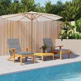 VidaXL coussins de chaise de patio 2 pcs tissu oxford gris