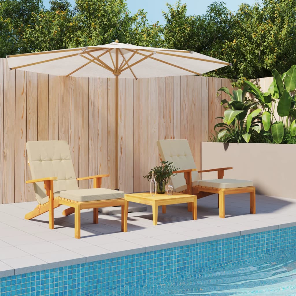 Vidaxx coussins de chaise de patio 2 pcs tissu oxford beige