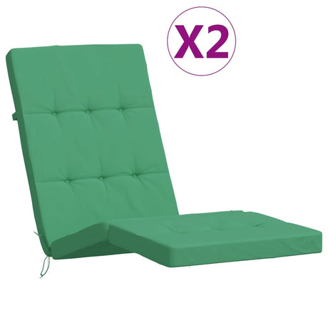 Vidaxx coussins de chaise de patio 2 pcs tissu oxford vert
