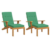 Vidaxx coussins de chaise de patio 2 pcs tissu oxford vert