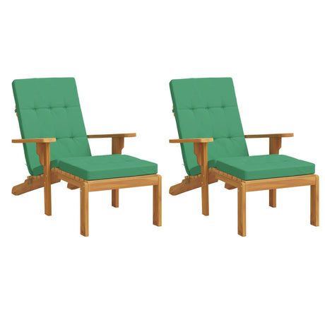 Vidaxx coussins de chaise de patio 2 pcs tissu oxford vert