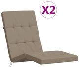 Vidaxx coussins de chaise de patio 2 pcs tissu oxford taupe