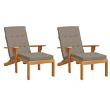 Vidaxx coussins de chaise de patio 2 pcs tissu oxford taupe