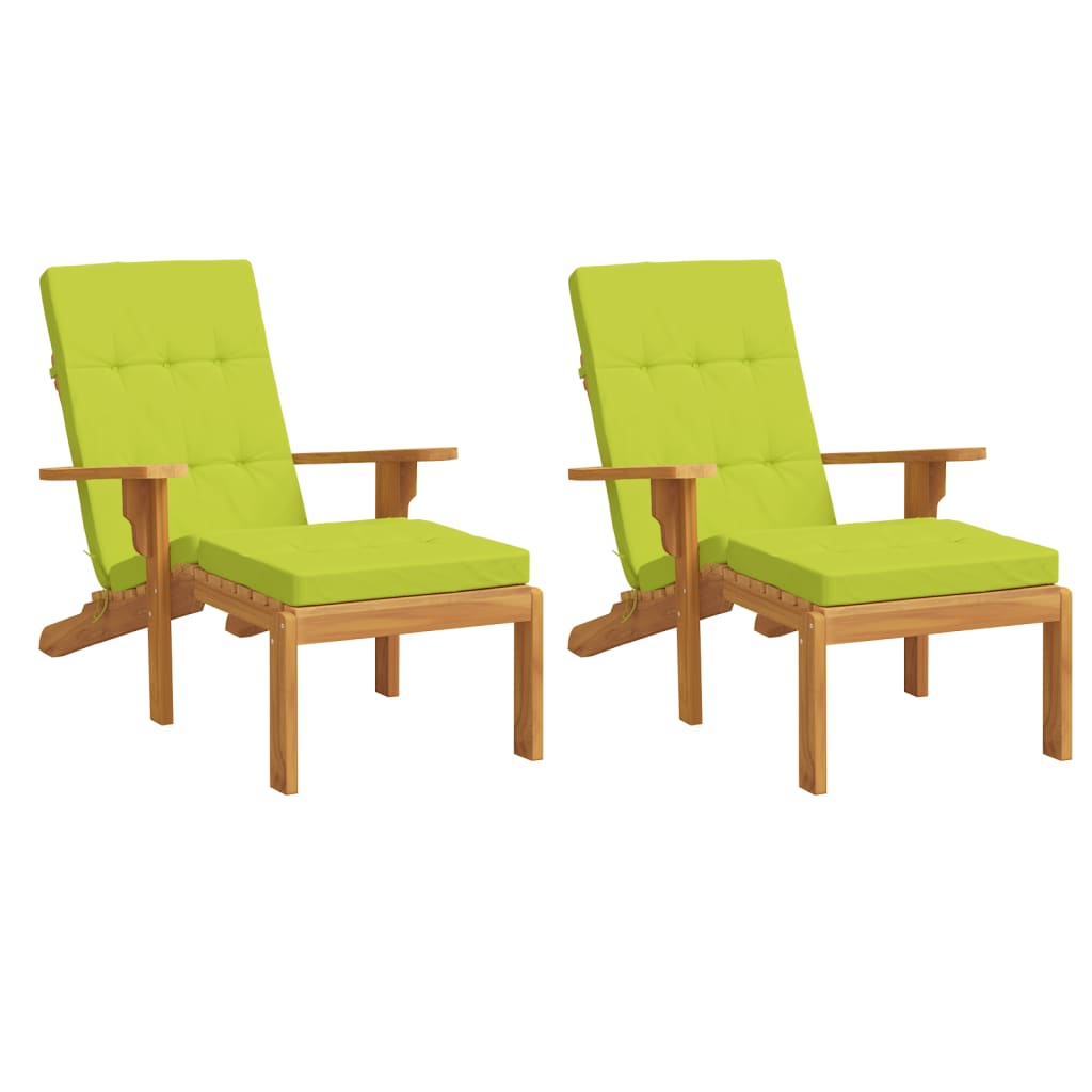 Vidaxx coussins de chaise de patio 2 pcs tissu oxford vert vif