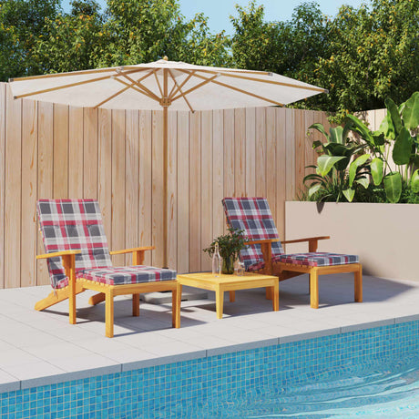 Vidaxx coussins de chaise de patio 2 pcs motif diamant tissu oxford rouge