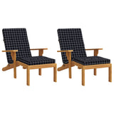 Vidaxx coussins de chaise de patio 2 pcs motif diamant tissu oxford noir