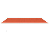 VidaXL Auvent extensible 4x3 m tissu et aluminium orange et marron
