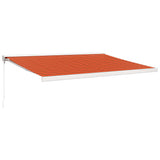 VidaXL Auvent extensible 4,5x3 m tissu et aluminium orange et marron