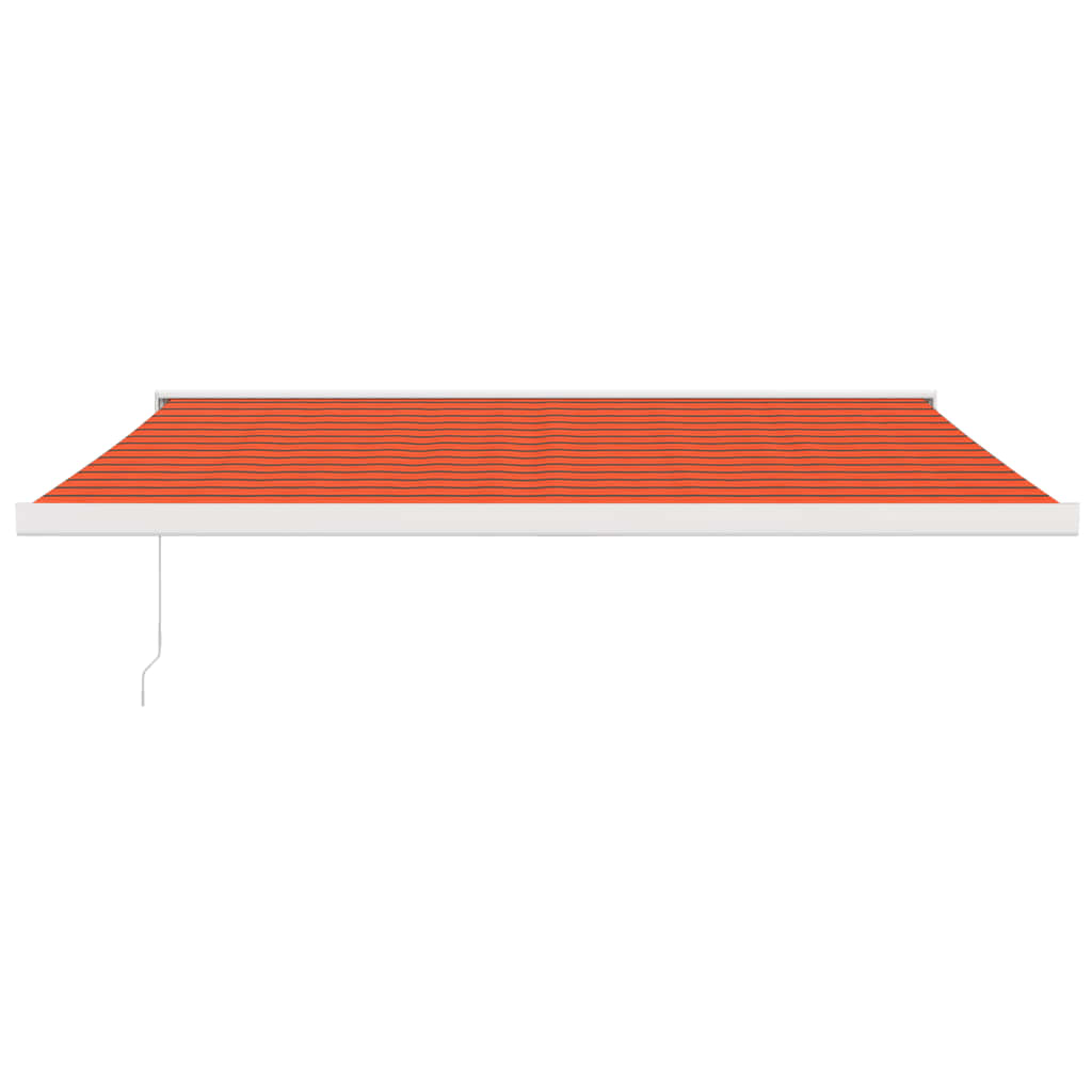 VidaXL Auvent extensible 4,5x3 m tissu et aluminium orange et marron