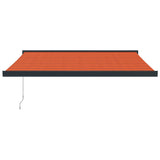 VidaXL Auvent extensible 3x2,5 m tissu et aluminium orange et marron
