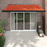 VidaXL Auvent extensible 3x2,5 m tissu et aluminium orange et marron