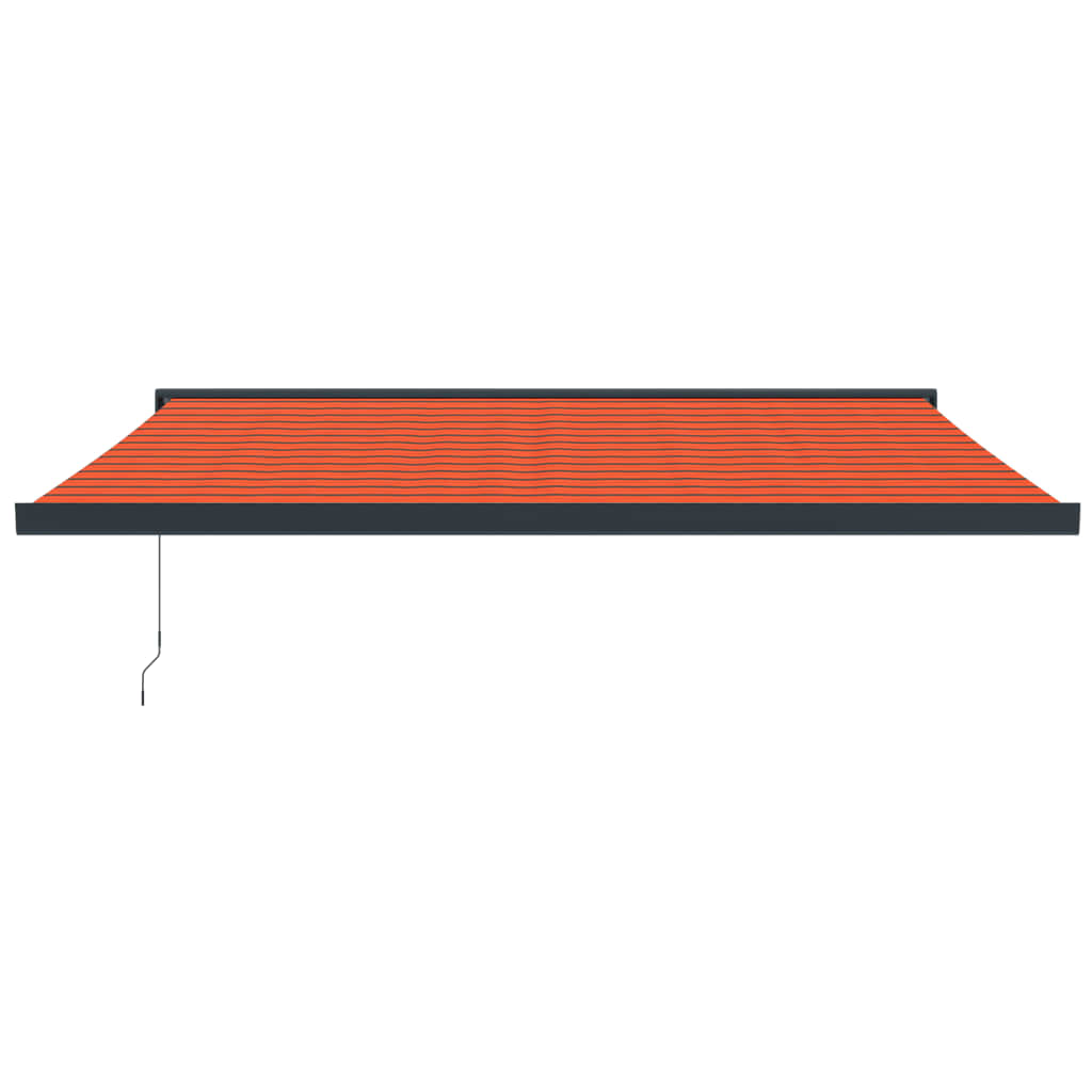 VidaXL Auvent extensible 4,5x3 m tissu et aluminium orange et marron