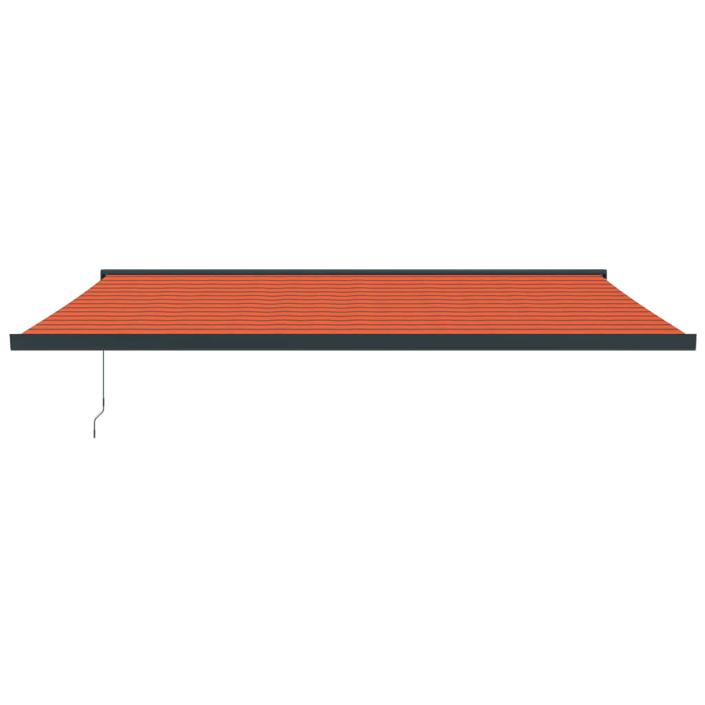 VidaXL Auvent extensible 5x3 m tissu et aluminium orange et marron