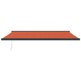 VidaXL Auvent extensible 5x3 m tissu et aluminium orange et marron