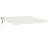 VidaXL Auvent extensible 4,5x3 m tissu et aluminium couleur crème