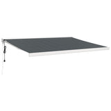 VidaXL Auvent extensible 4x3 m tissu et aluminium anthracite