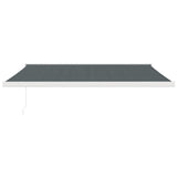 VidaXL Auvent extensible 4x3 m tissu et aluminium anthracite
