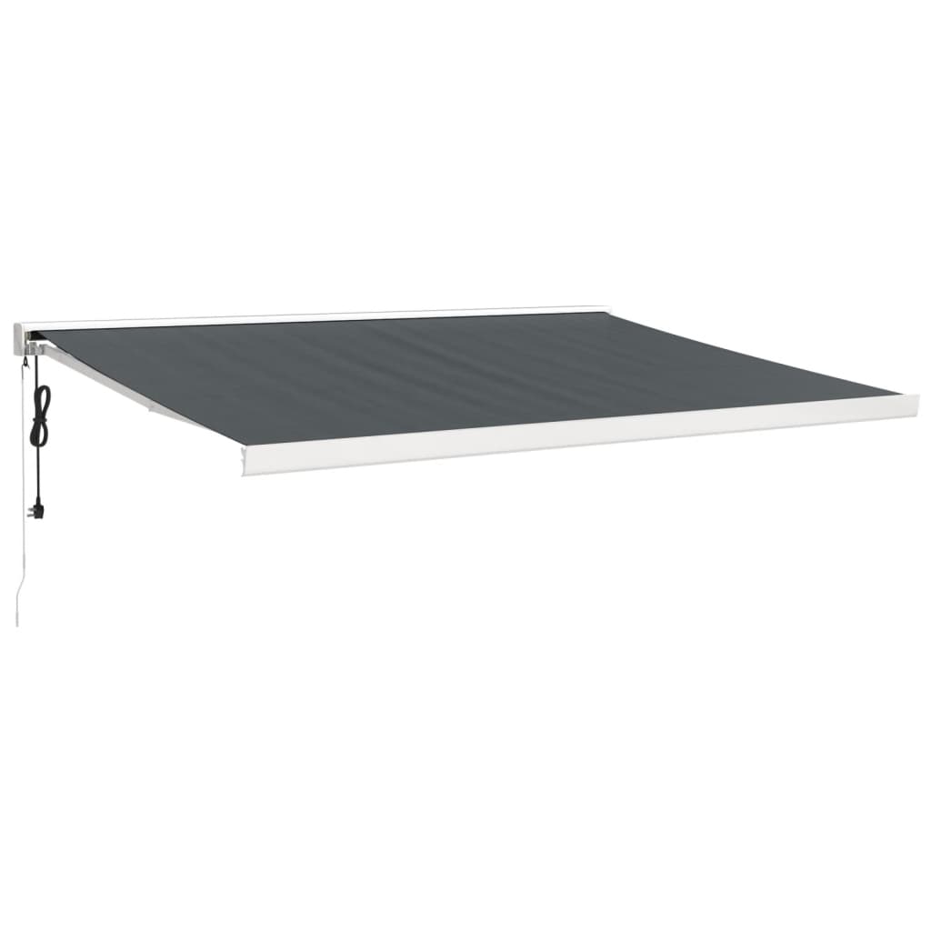 VidaXL Auvent extensible 4,5x3 m tissu et aluminium anthracite
