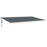 VidaXL Auvent extensible 5x3 m tissu et aluminium anthracite