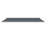 VidaXL Auvent extensible 5x3 m tissu et aluminium anthracite
