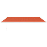 VidaXL Auvent extensible 4x3 m tissu et aluminium orange et marron