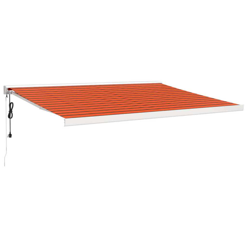 VidaXL Auvent extensible 4,5x3 m tissu et aluminium orange et marron