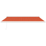 VidaXL Auvent extensible 4,5x3 m tissu et aluminium orange et marron