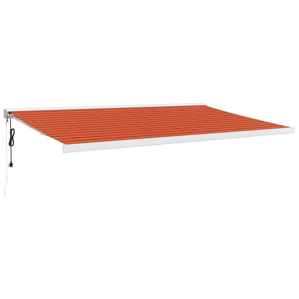 VidaXL Auvent extensible 5x3 m tissu et aluminium orange et marron