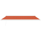 VidaXL Auvent extensible 5x3 m tissu et aluminium orange et marron