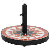 Vidaxx pied de parasol rond 12 kg terre cuite blanc