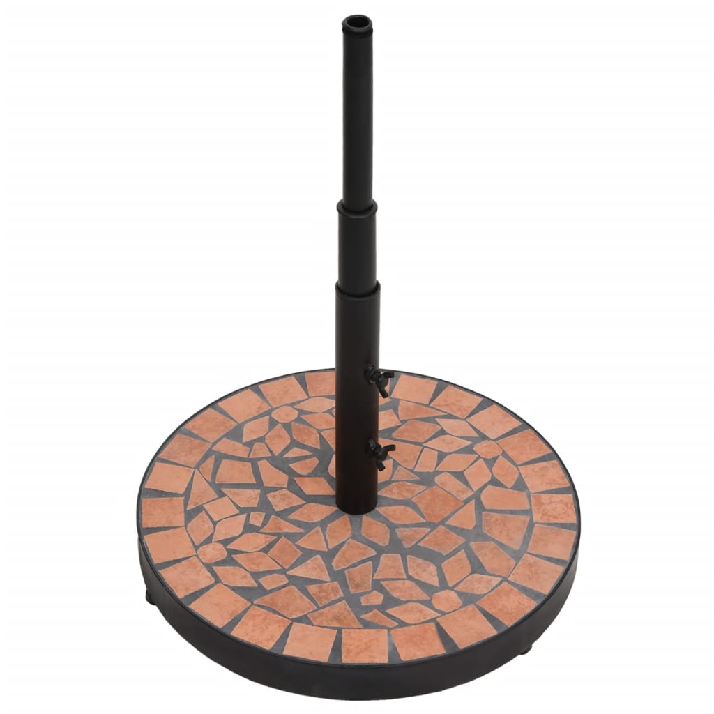 Vidaxx pied de parasol rond 12 kg couleur terre cuite