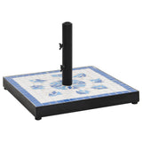 Vidaxx pied de parasol carré 12 kg bleu et blanc