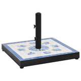 Vidaxx pied de parasol carré 12 kg bleu et blanc
