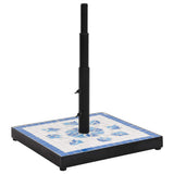 Vidaxx pied de parasol carré 12 kg bleu et blanc