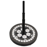 VidaXL pied de parasol rond 12 kg noir et blanc